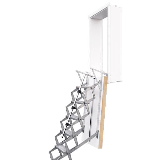 Supreme Vertical heavy duty Loft ladder with insulated wall access hatch. Premier Loft Ladders Supreme Vertical heavy duty Loft ladder with insulated wall access hatch. Premier Loft Ladders