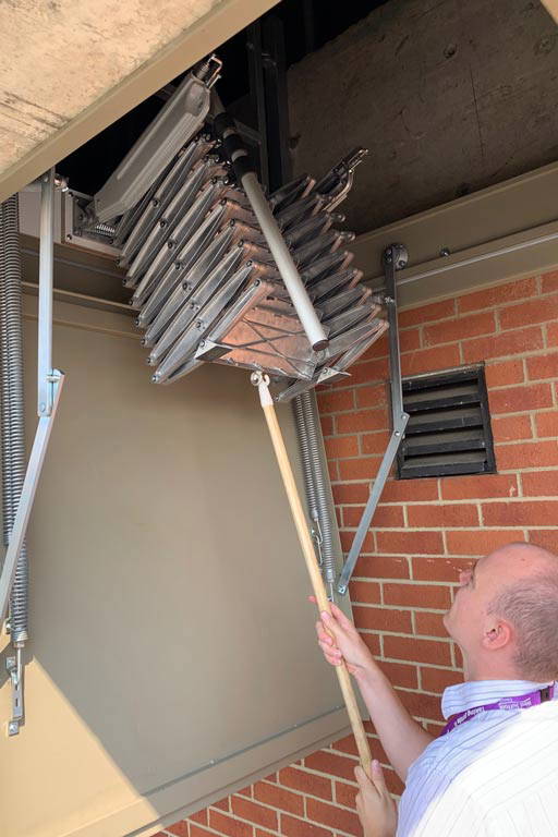Elite Loft Ladder providing access to plant room