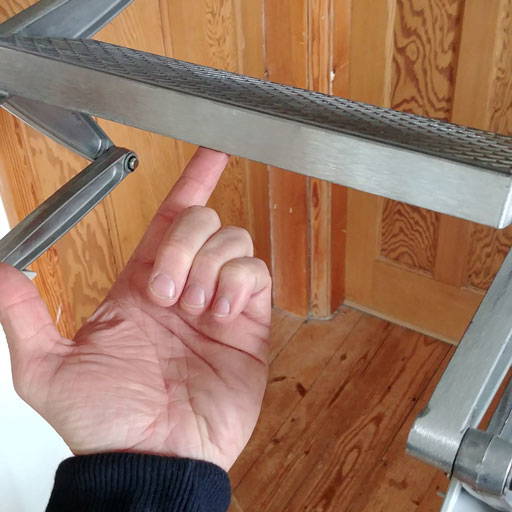 Elite Loft Ladder single finger operation. Premier Loft Ladders