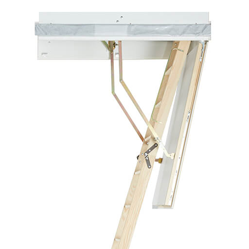 Designo Wooden heavy duty loft ladder with energy efficient hatch box and cover