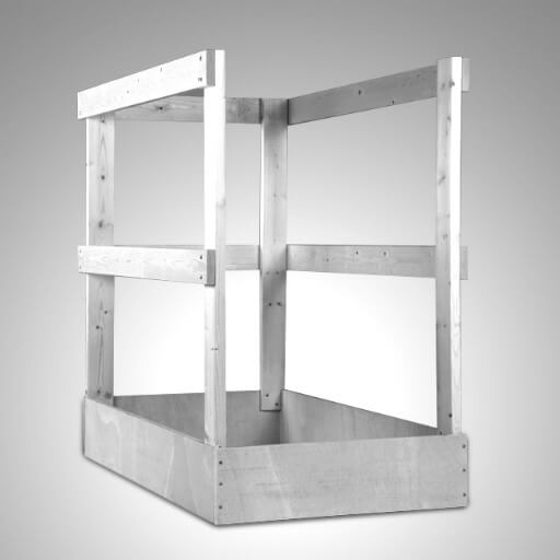 Protective wooden rail for opening Protective upper level wooden rail for loft ladder opening