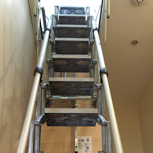 View looking up an installed Supreme Electric ladder